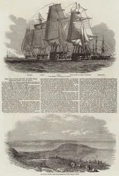 The Late Naval Review, visto de Bembridge Down, Ilha de Wight